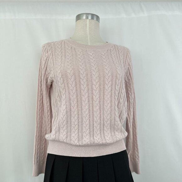 H&M Cable Knit Sweater Blush Pink Size M - Picture 1 of 10